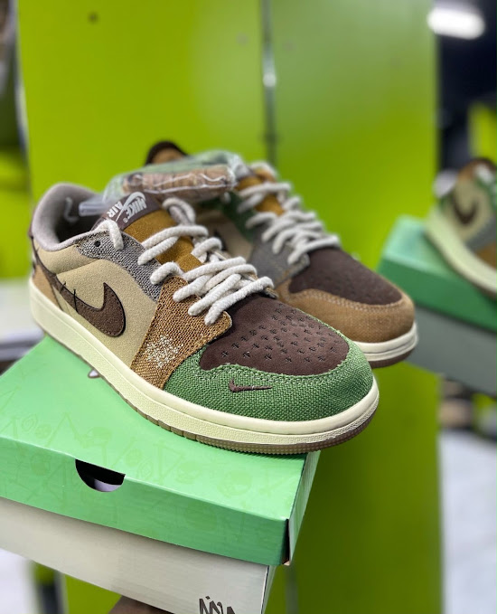 Jordan 1 Retro Low OG Voodoo - Premium Textured Streetwear Shoes